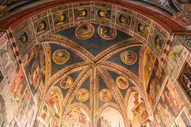 istock Interiors of catholic church (Cattedrale di Parma). 1222752133