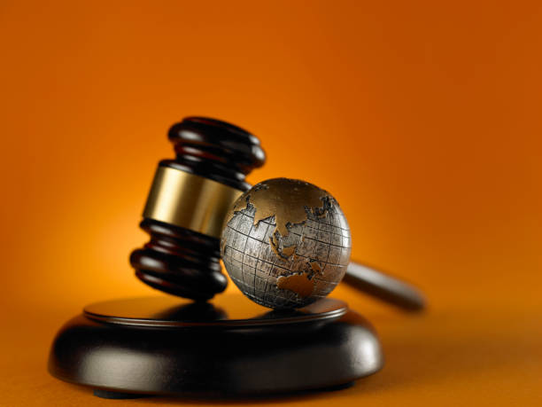 istock law hammer with globe on asia 1222752159