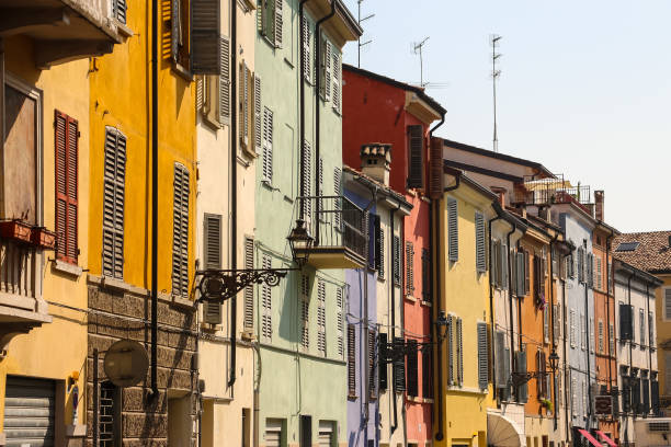 Beautiful architecture of Parma city centre.