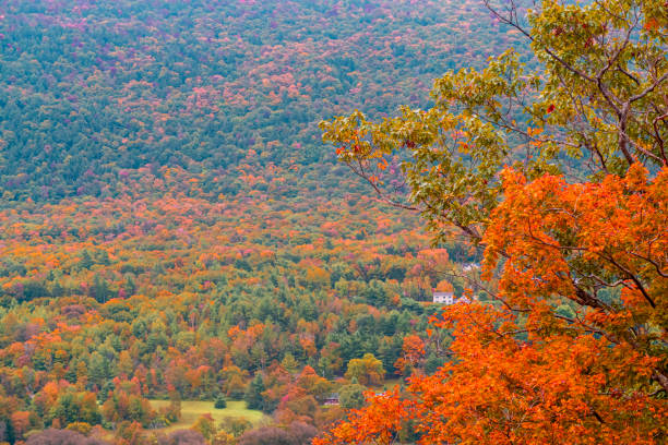 Hildene the Lincoln Family home surrounded by Fall Colours