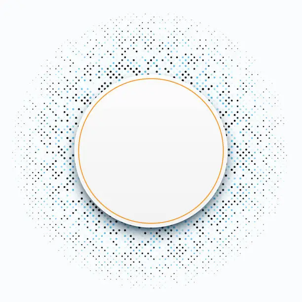 Vector illustration of Graphic resources with bank round circle for advertising, banner, text. vector halftone  illustration