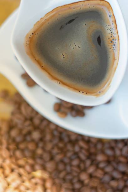 istock Espresso Coffee Cup With Beans On wooden Table 1222762786
