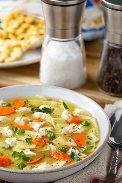 istock Bowl of Chicken Noodle Soup 1222765930