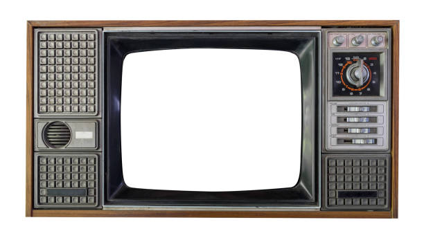 istock Retro old television isolated on white background 1222766288