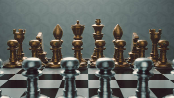 istock Chess tournament. Black team point of view 1222766388