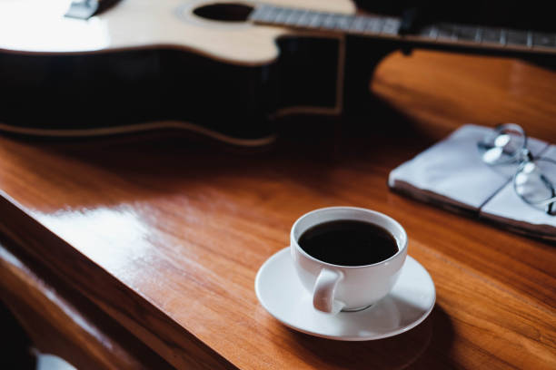 istock A cup of coffee placed on the desk during relax time 1222772205