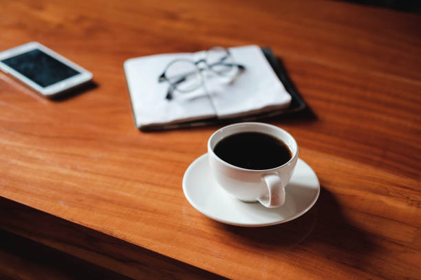 istock A cup of coffee placed on the desk during relax time 1222772207