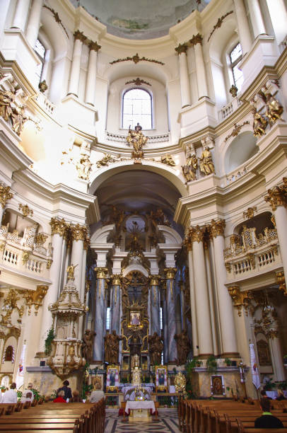 istock The old Catholic church in Lviv Ukraine. Inside. 1222773116