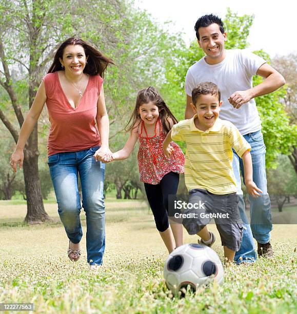 Happy Family Stock Photo - Download Image Now - Playful, Playing, Soccer