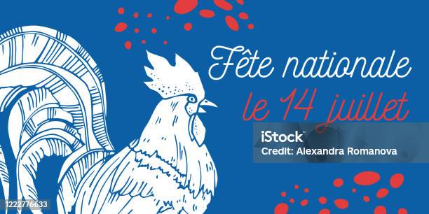 Bastille Day Design Template With Gallic Rooster Title In French National Celebration 14th Of July Hand Drawn Vector Sketch Illustration Stock Illustration - Download Image Now - iStock Bastille Day Design Template With Gallic Rooster Title In French National Celebration 14th Of July Hand Drawn Vector Sketch Illustration Stock Illustration - Download Image Now - iStock