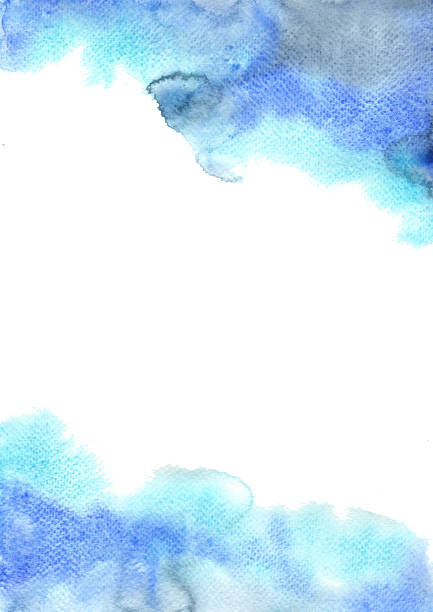 istock Abstract fresh blue and indigo watercolor hand painting background. 1222778290