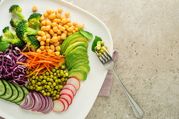 istock Healthy vegan lunch bowl 1222780559