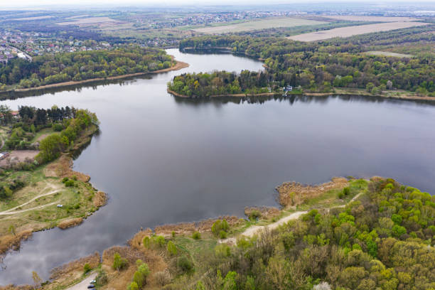 istock Aerial view on Lake 1222780801