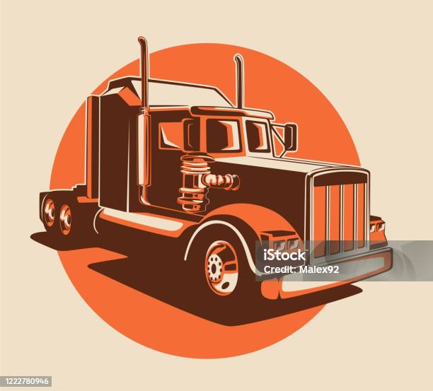 Lorry Coloured Classic Lorry Colored Stock Illustration - Download Image Now ...