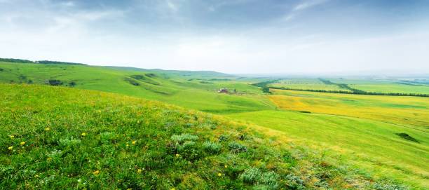 istock Caucasus mountains panorama with general view over valey 1222780961
