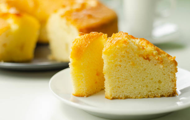 istock Portion of Madeira ring loaf cake served on a small plate, 1222782138
