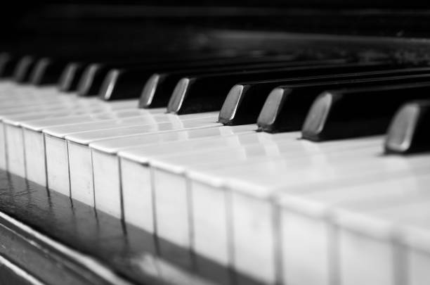 istock Closeup of the old piano 1222783316