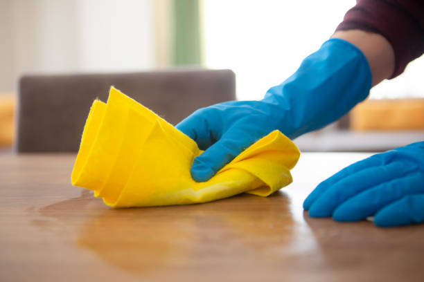 Cleaning Cleaning , rubber gloves and dish cloth on work surface cleaning stove domestic kitchen human hand stock pictures, royalty-free photos & images