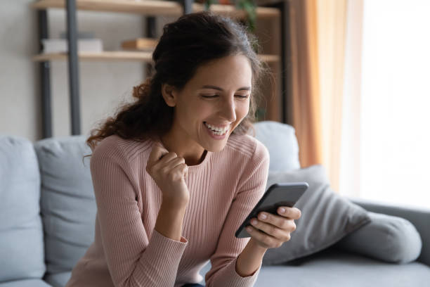 istock Happy young lady enjoying communicating with friends. 1222788517