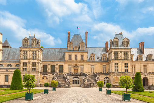 The Palace of Fontainebleau is one of the largest French royal castle located 55 kilometers southeast of the center of Paris and became a national museum in 1927, designated a UNESCO World Heritage Site in 1981.