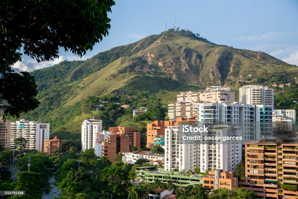 View of the city center of Cali in Colombia Cali - Colombia Stock Photo