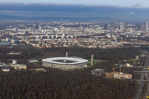 The City of Frankfurt with the Stadium