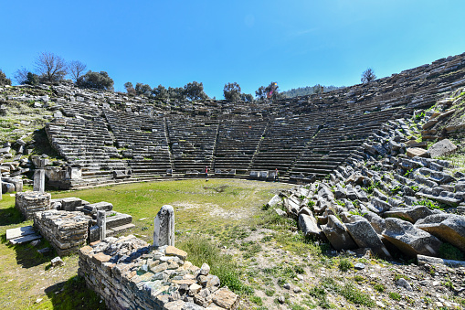 Tourist senior Woman Enjoy Exploring the Ancient City of Ephesus,