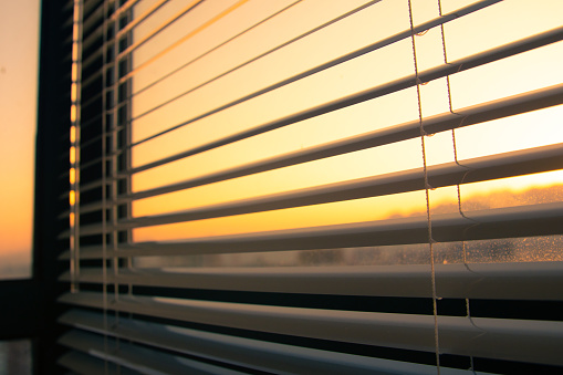 Blinds at sunset