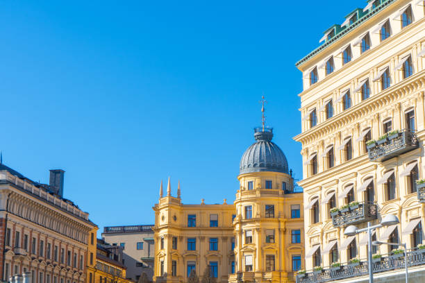 istock Windows in Stockholm's Old Town. Architectural details 1222798224