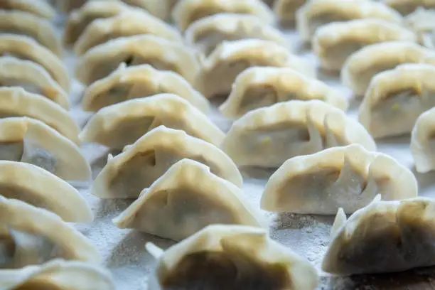 Chinese Dumplings preparation