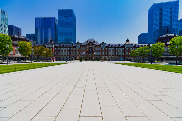 istock Landscape of Tokyo station under emergency declaration 1222801684