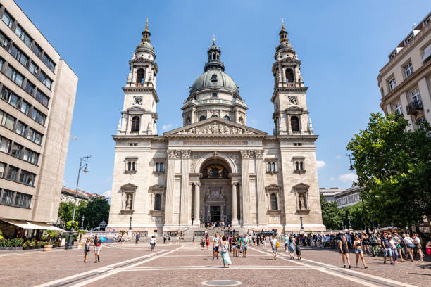 St. Stephen's Basilica in Budapest stock photo