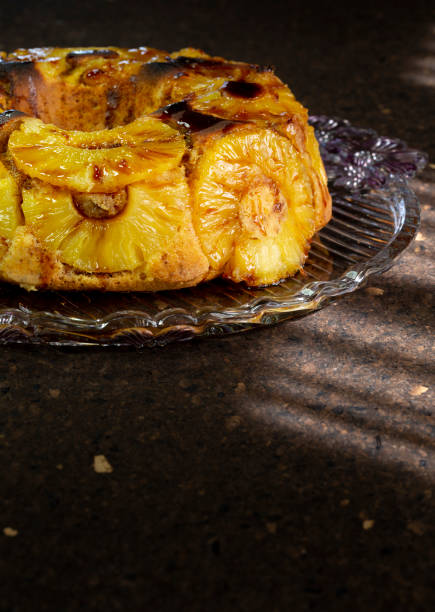 istock Fresh pineapple cake ready to eat, homemade. 1222805208