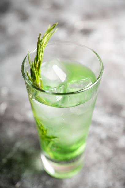 istock Sweet tequila based green cocktail with tarragon and rosemary 1222806827