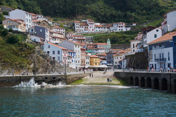 istock Multicolored coastal town in the north 1222810900