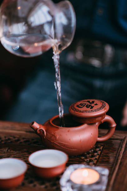 istock Traditional chinese oolong tea ceremony process closeup 1222812804
