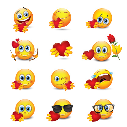 Ilustración de Conjunto De Emojis Que Dan Amor Corazón Emoticonos Aislados  Ilustración Vectorial y más Vectores Libres de Derechos de Emoticono -  iStock
