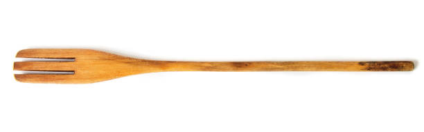 istock Wooden spoon utensil on white 1222813655