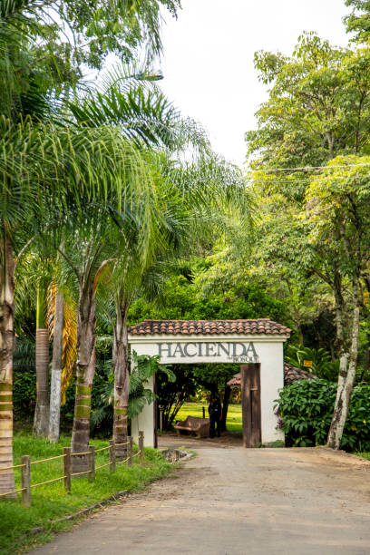 Facade of the Hacienda el Bosque in Cali in Colombia on November 20, 2019