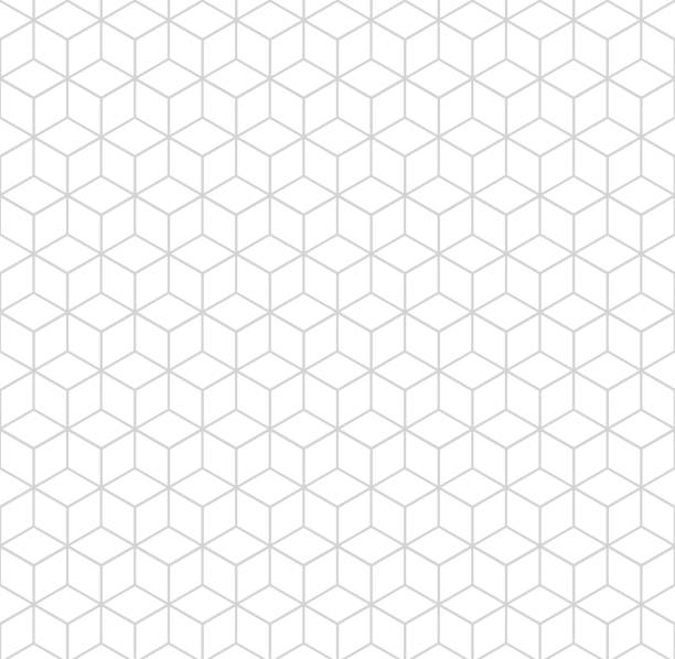 Seamless hexagonal grid pattern. Vector background hexaganal cube elements. Seamless hexagonal grid pattern. Vector background hexaganal cube elements. Modern grey simple grid. cube shape stock illustrations