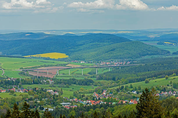 istock view from Hohe Warte mountain near Elgersburg in Thuringia 1222814917