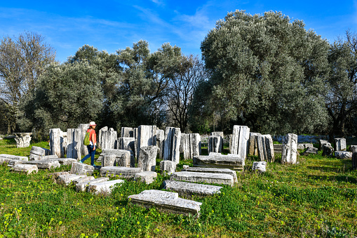 Gravestones in an above-ground cemetery in New Orleans, Louisiana