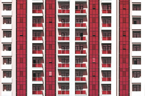 New high-rise apartment building background
