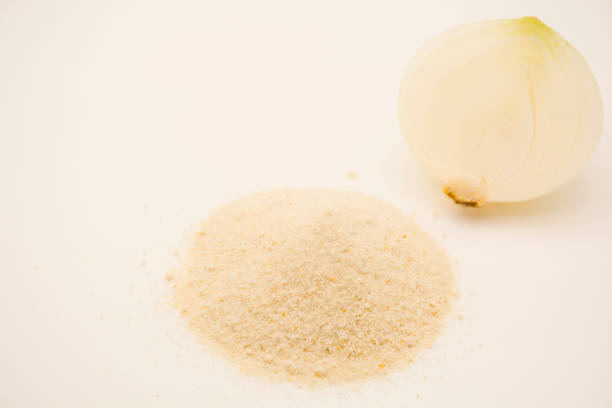 istock Fresh and natural ground white onion or onion powder. 1222820646