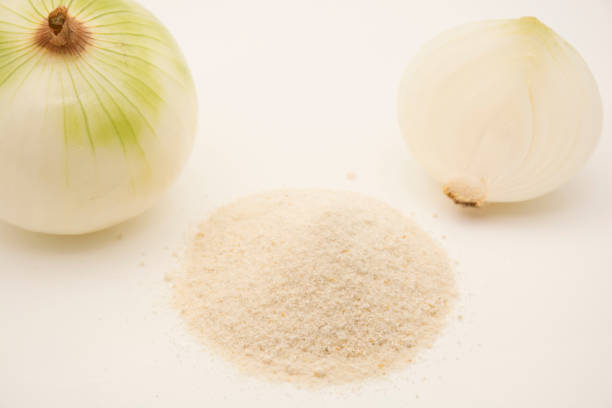 istock Fresh and natural ground white onion or onion powder. 1222821177