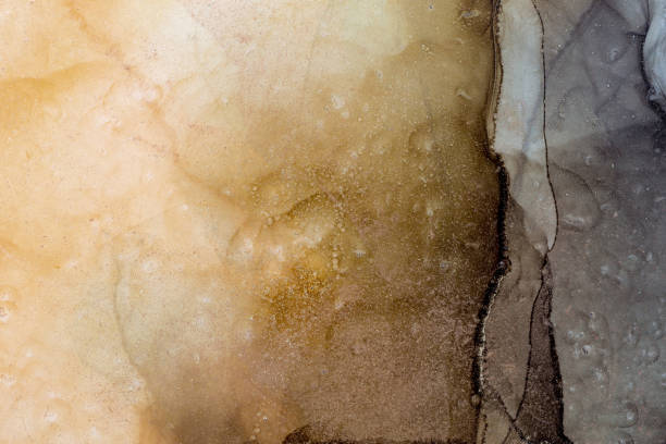 istock African lands views from sky abstract texture background. Alcohol Ink Artwork. Modern contemporary art. Hand painted alcohol ink texture. 1222821553
