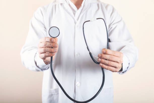 istock Doctor with a stethoscope in the hands 1222823210