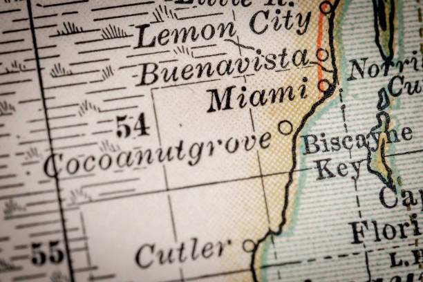 istock Miami - Vintage Florida Map - USA 1222823553