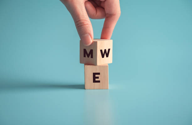 istock Hand flip wood cube with me or we on blue background, copy space. 1222826936