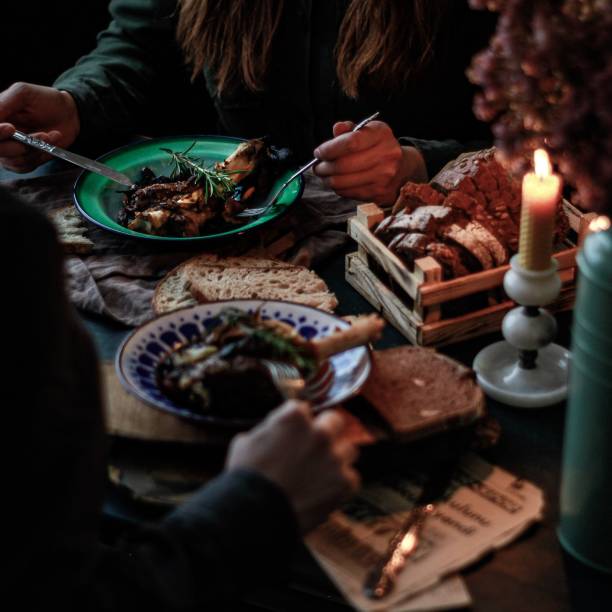 Dinner with candle light